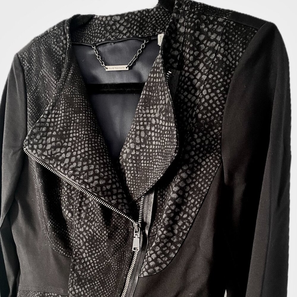 Elie Tahari Python Pattern Vegan Suede Cropped Mo… - image 5